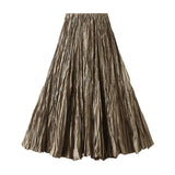 Spring New Sister Wind High-Level Feeling Hundred Folds Loose Thin Swing Skirt Leisure A Skirt