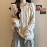 Wind Milk Jasmine Knitted Sweater Soft Sweater Women's Winter New Large-Size Fat Long