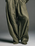 Women's Shirt Trousers Two-Piece Open Shirt Long Sleeves Loose Fashion Sex Style Retro Women