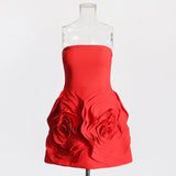 2025 Summer New Fashion Geek Flower Bra Splicing Body Dress Short Dress Thin High-End Dress