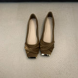 Single Shoes Women 2025 New Spring And Summer Small Fragrant Soft Leather Soft-Soled Commuting Women's Shoes Square Head Gentle Mary Jane