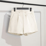 Zingj Shorts Female Summer Dress 2024 New Korean Version Of High Waist A-Word Wide Leg Pants Loose Show Thin Wear Casual