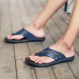 New Summer Men's Casual Large-Size Sandals Trendy Men's Flip-Footed Beach Shoes Men's Cool