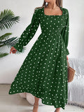 Shooting 2025 Autumn And Winter Leisure Wood Ear Side Leading Wave Big Swing Dress