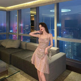 Sexy Sling Dress Women's Summer 2025 New Slimming Temperament Irregular Fishtail