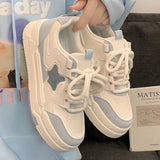 Pastel Color Block Star Sneakers-Outfit