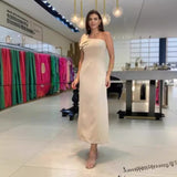 Zingj Summer New Light Ripe Wind Pure Color Three-Dimensional Bow Knot Temperament Slit Dress-Outfit