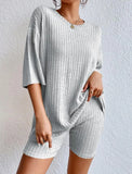 2025 Fashion Casual Spring Round-Neck Loose Women's Shorts