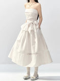Design Sense Of Small Gentle And Comfortable Thin Fashion Casual Pink Stripe Sling Corset