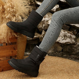New Cloth In The Barrel Of Snow Boots Women's High-Top Waterproof Cotton Shoes Casual Short Cylinder Plus Velvet Large Cotton Boots