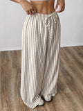 Loosely Tight Waist Striped Casual Straight Women's