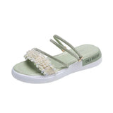Wear Cold Slippers Diamond Fashion 2025 Summer New Two-Swear Sandals Thick-Soled Loose Cake Height Net Red Slippers