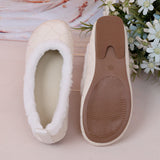 Solid-Colored Velvet Flat Bottom Low-Top Cotton Shoes Women Plus Velvet Wide Buns To Keep Warm Hair Single