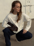2025 New Hot Pure Color Long-Sleeved T-Shirt Women Loose Cotton Collar Base