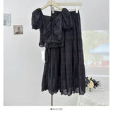 Summer French Temperament Elegant Niche High-End Repair Body High-Waisted A-Character Skirt Fashion