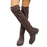 Velvet Low-Heeling Long-Heelled Long-Heeling Women's New After-T-High-Tweeled Long-Heeling Boots With Thick And Thin High