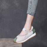 Layer Of Cowhilla Retro Color Mary Treasure Shoes Women 2025 Spring And Summer New Word With Flat Bottoms With Shallow Single