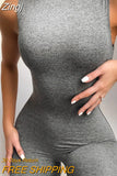 Casual Jumpsuit Women Sexy O Neck Long Sleeve Skinny Romper Night Club Overall Outfit