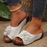 Flower Flip-Flops Women's New Slopes And Exposed Toes Wear A Font Beach Cool Drag