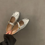 Flat-Bottomed Bun Head Half-Dragging Sandals Women Spring And Autumn High-End Summer Wearing Mary Jane Muller With Skirt Single