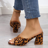 New Water Drill Side With Cool Towed Red Black Pointed Thin Heel Half-Slippers Women's High